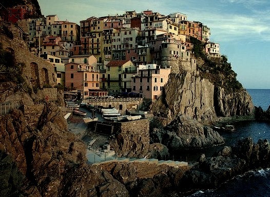 Manarola - a beautiful small town in Cinque Terre, in the province of Liguria, Italy.