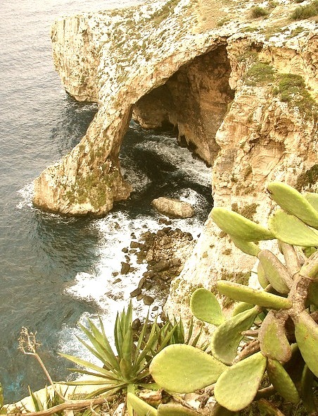 The Blue Grotto, popular destination for tourists in Malta