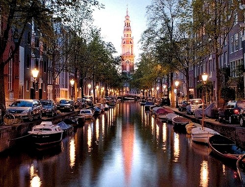 In the midst of canals, Amsterdam, Netherlands