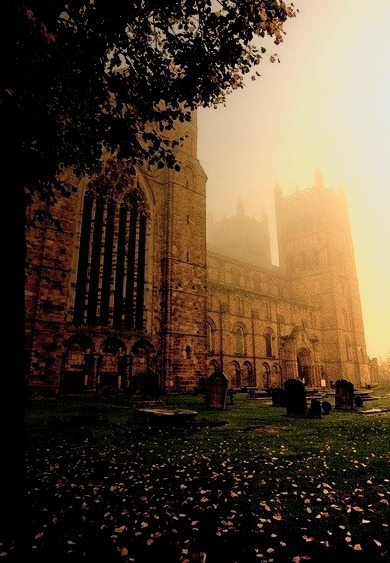Foggy, Durham Cathedral, England