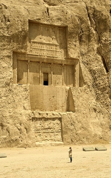 The tomb of Xerxes I at Naqsh-e Rustam archeological site, Fars, Iran