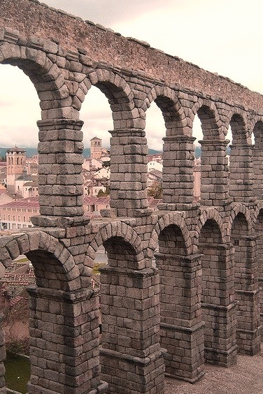 One of the most significant and best-preserved ancient monuments left on the Iberian Peninsula, The Aqueduct of Segovia, Spain