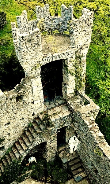 The tower of Castello di Vezio, northern Italy