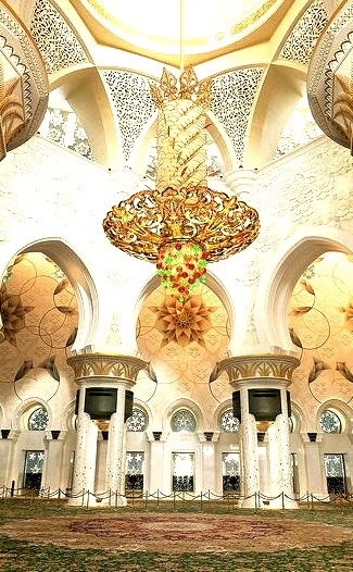 Interior of Sheikh Zayed Mosque, Abu Dhabi / UAE